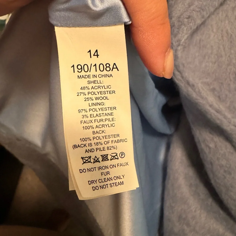 Kate Spade Tie Waist Coat - Raindrop - Picture 6 of 6